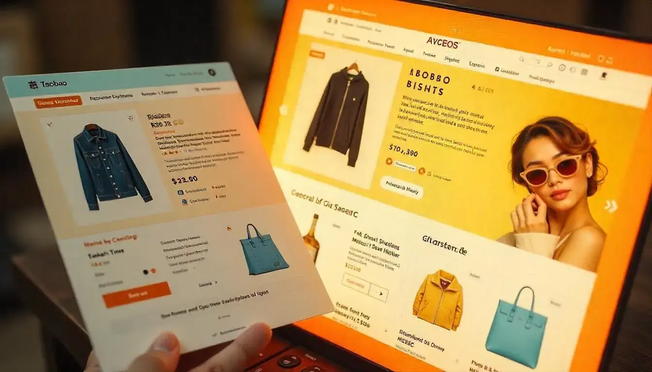 Comparing fake and authentic product listings on Taobao to spot red flags