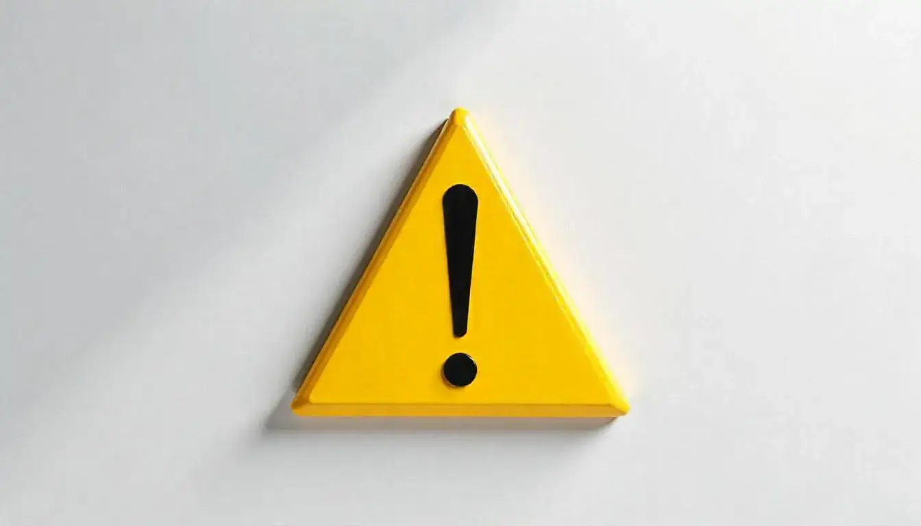 Disclaimer warning for informational purposes of website content