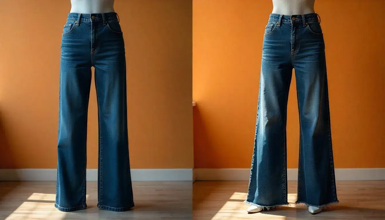 Before and after photo of Boohoo garments showing fabric condition after several washes.