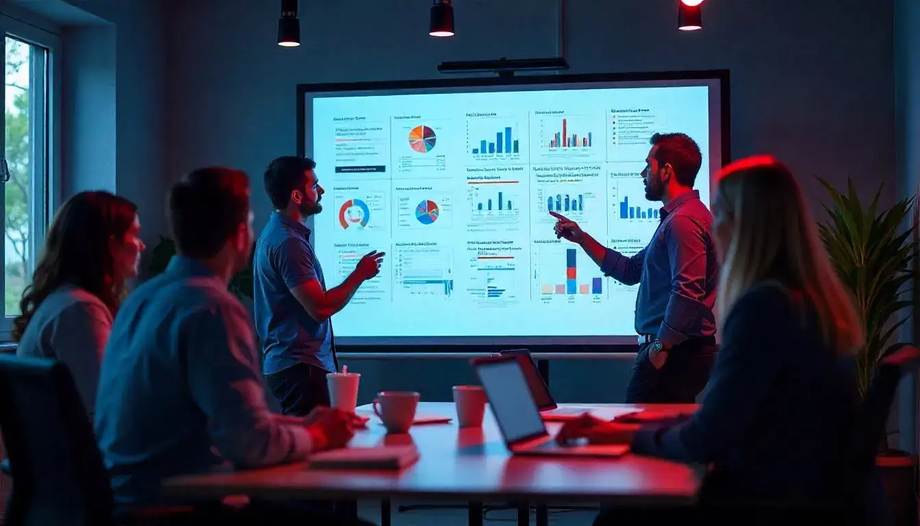 Team planning ecommerce SEO optimization strategies with keyword mapping and content planning for 2025.