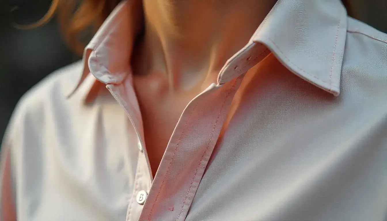 Close-up of Banana Republic shirt showing fabric texture and stitching quality