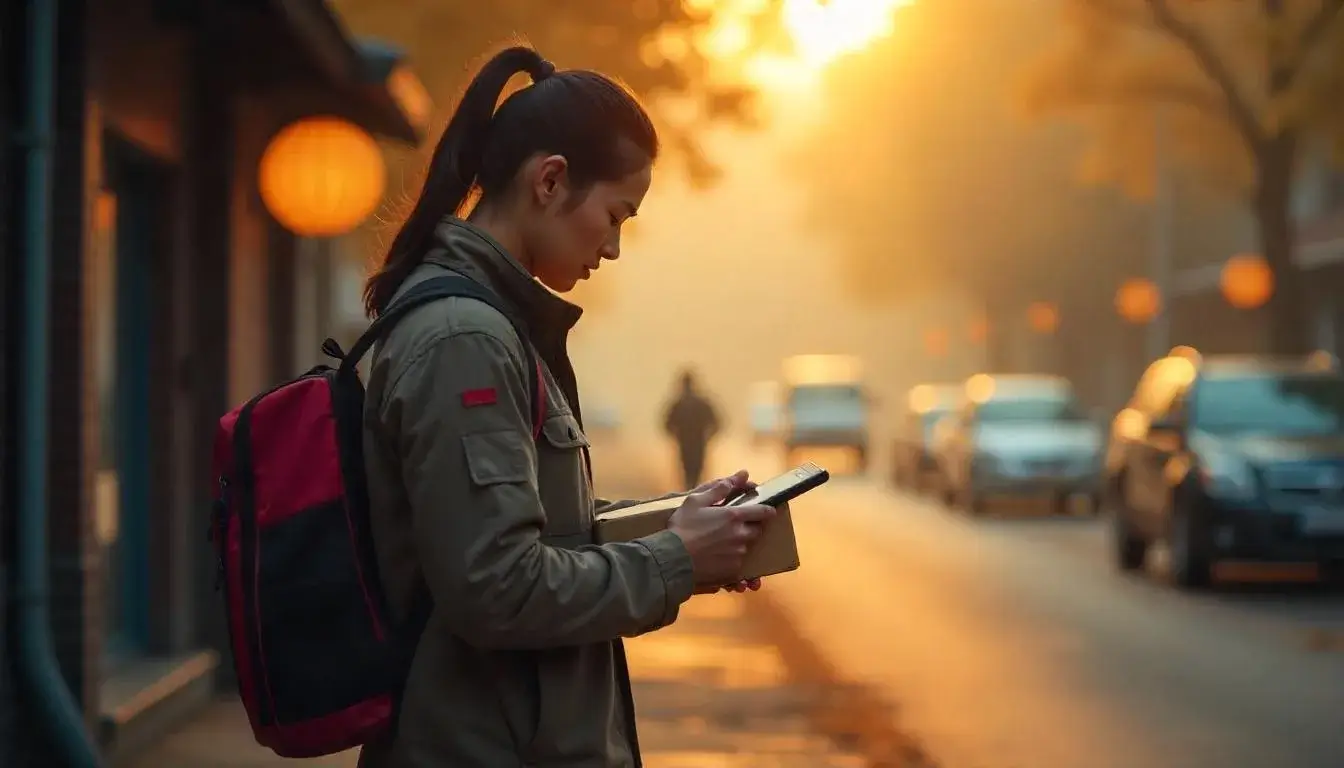 Courier delivering a return package to a postal drop-off location for Shein