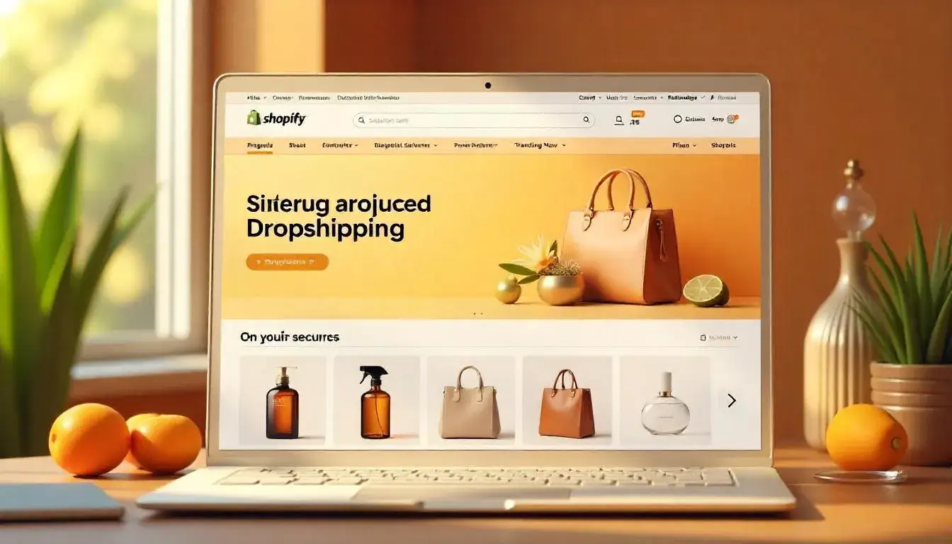 Example of a successful Shopify dropshipping store homepage with organized collections and promotional banners