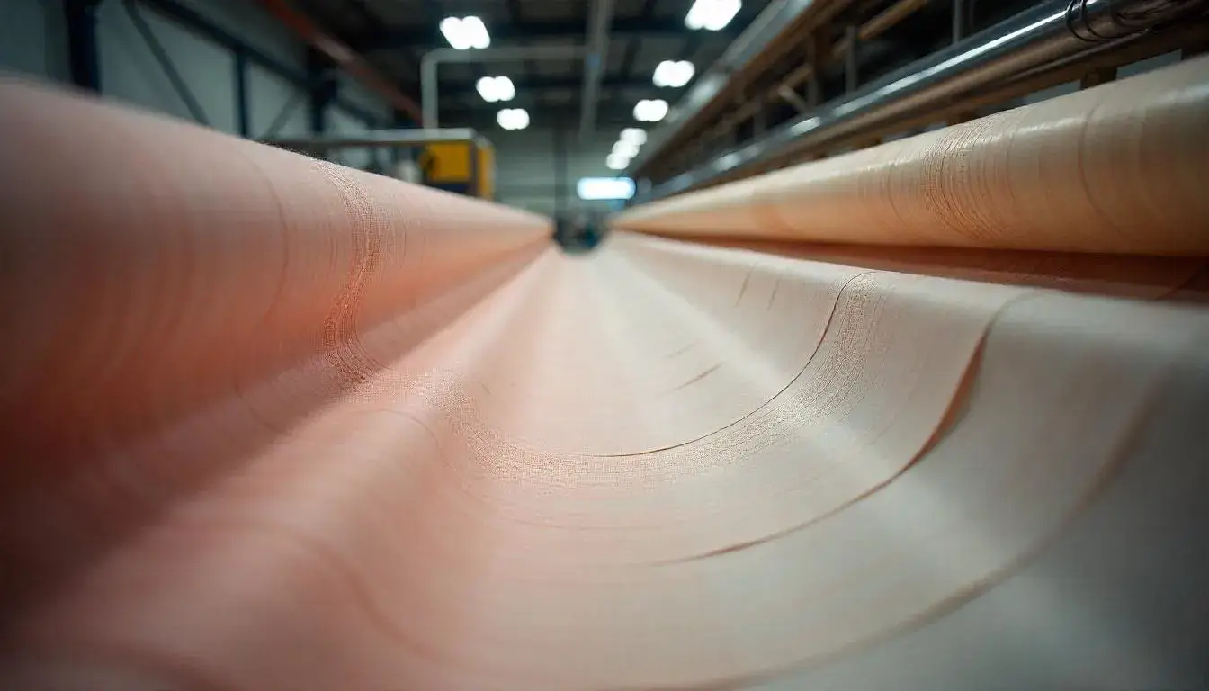 Textile factory producing sustainable fabrics used by Banana Republic