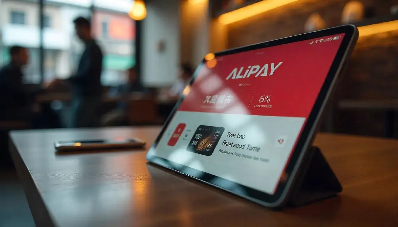 Alipay interface for Taobao payment showing credit card option.