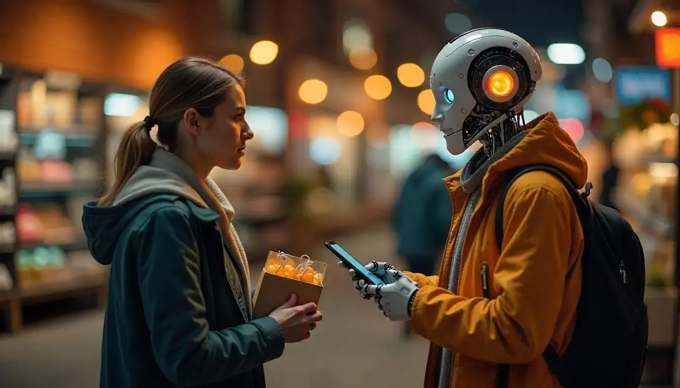 AI-powered chatbot assisting a customer on an online store