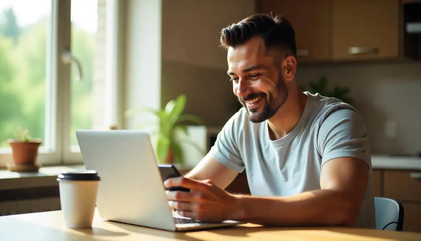A person using a smartphone to check DHL eCommerce package tracking status