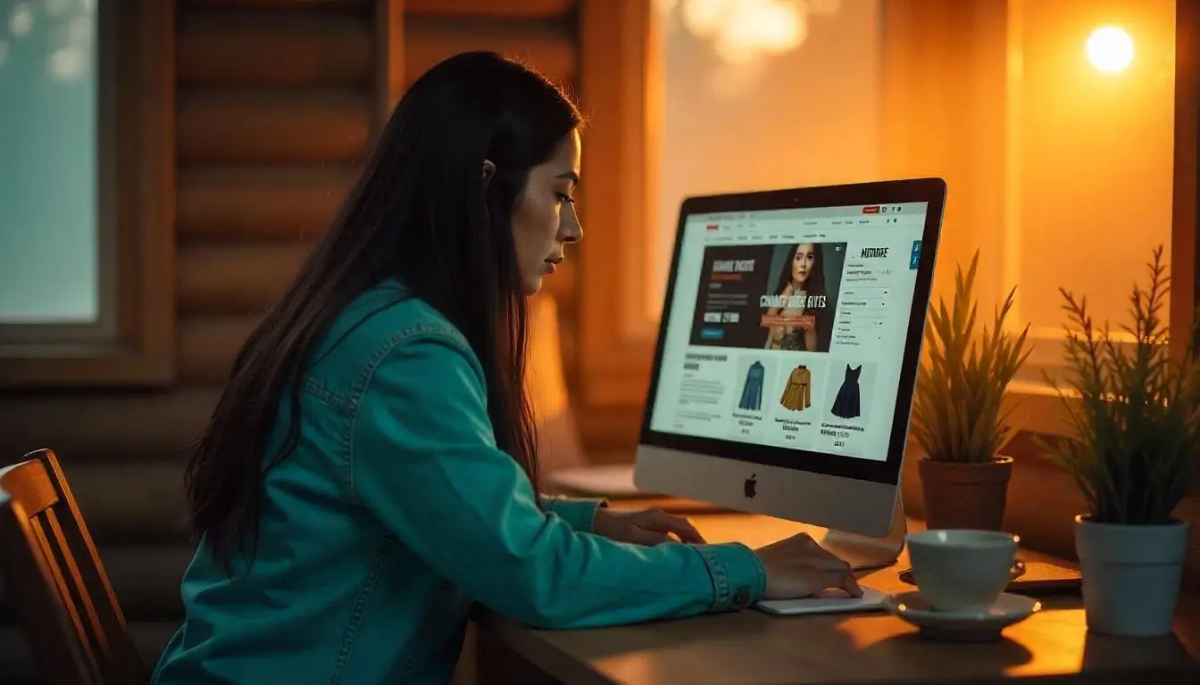 A user customizing an eCommerce website layout using a drag-and-drop builder on Shopify