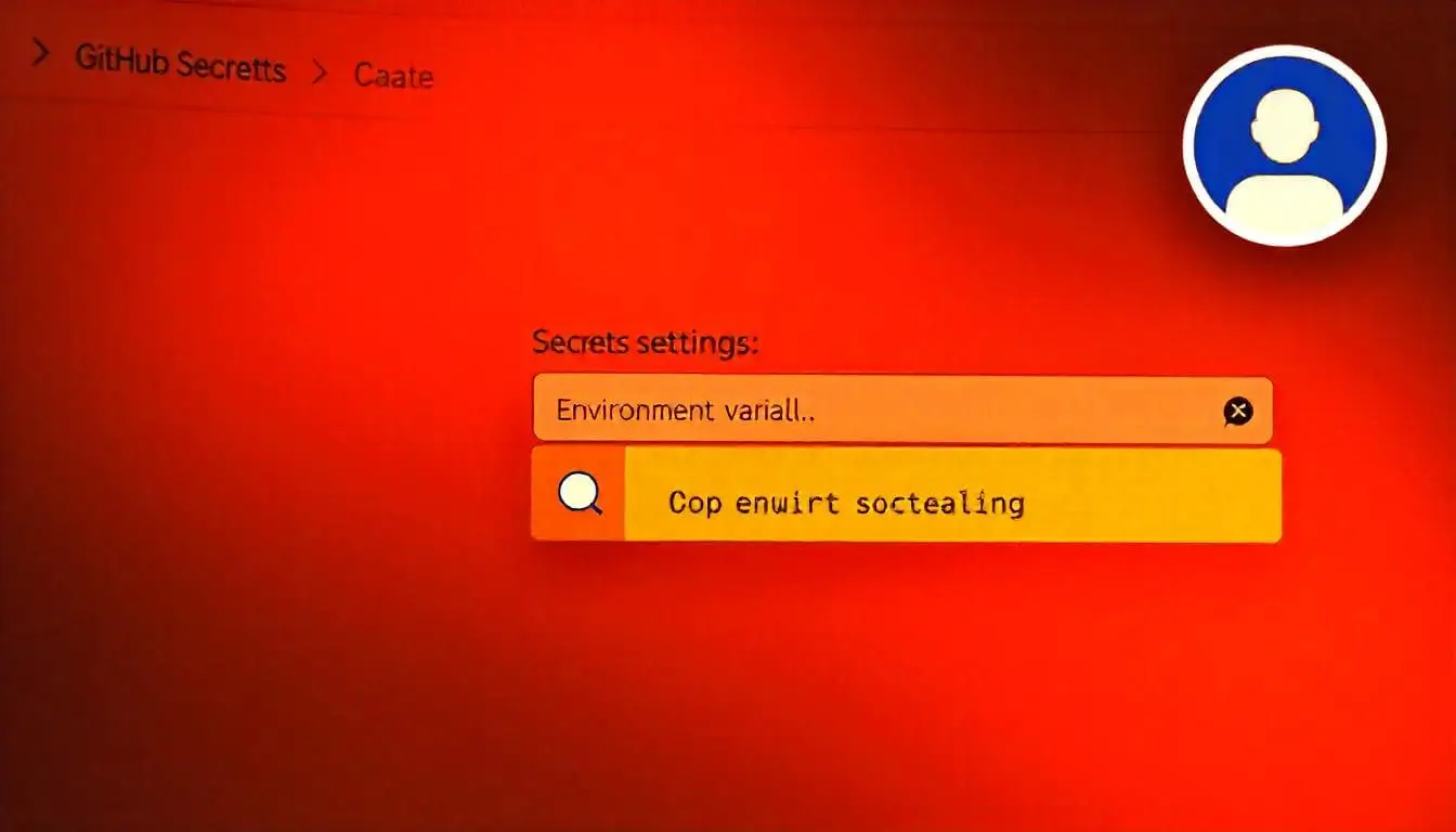 GitHub Secrets settings for securely storing sensitive information for CI/CD workflows.
