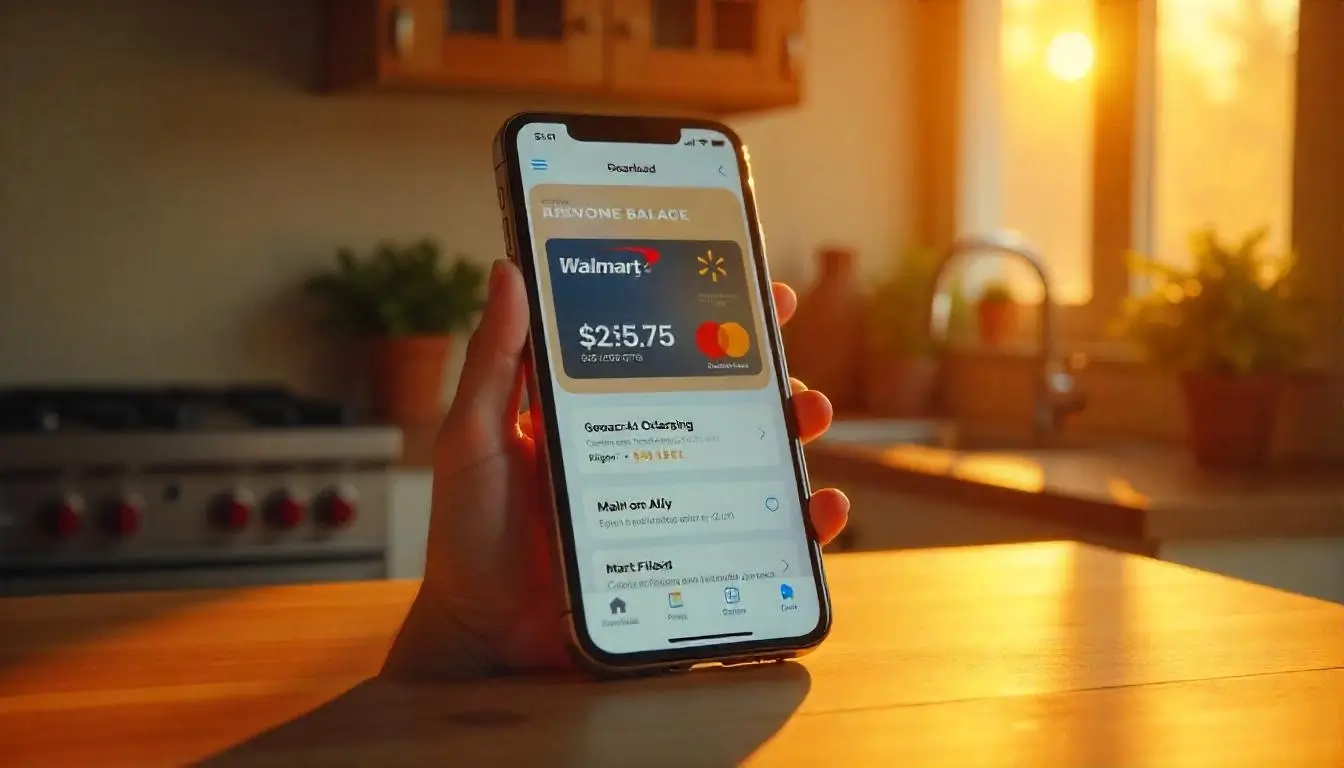 Walmart Card rewards chart showing cashback percentages for online and in-store purchases