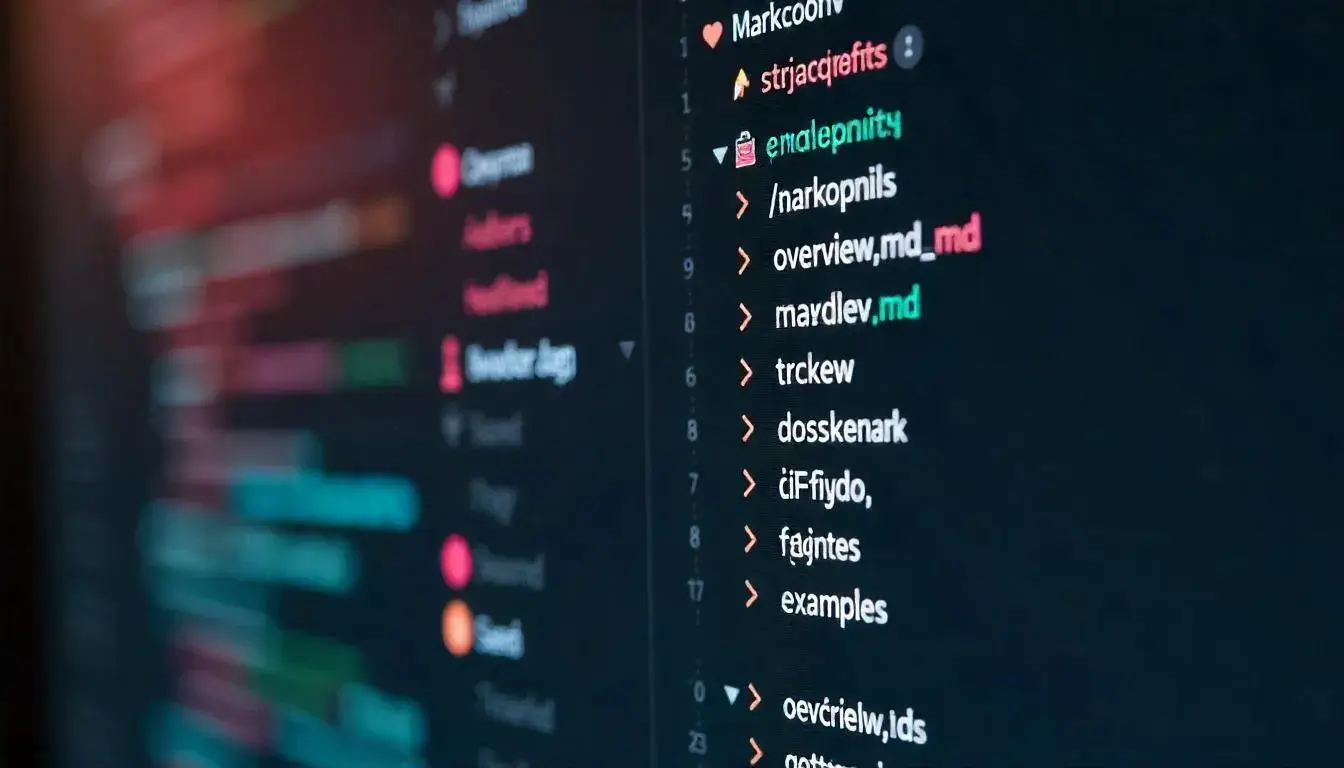 Screenshot of a GitHub repository with organized folders and API documentation files in Markdown format.